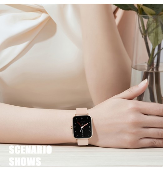 Reloj inteligente de 1 pieza, frecuencia cardíaca de pantalla grande de 1,7 pulgadas/presión arterial/oxígeno en sangre/monitoreo del sueño, pulsera de reloj inteligente con seguimiento de actividad física